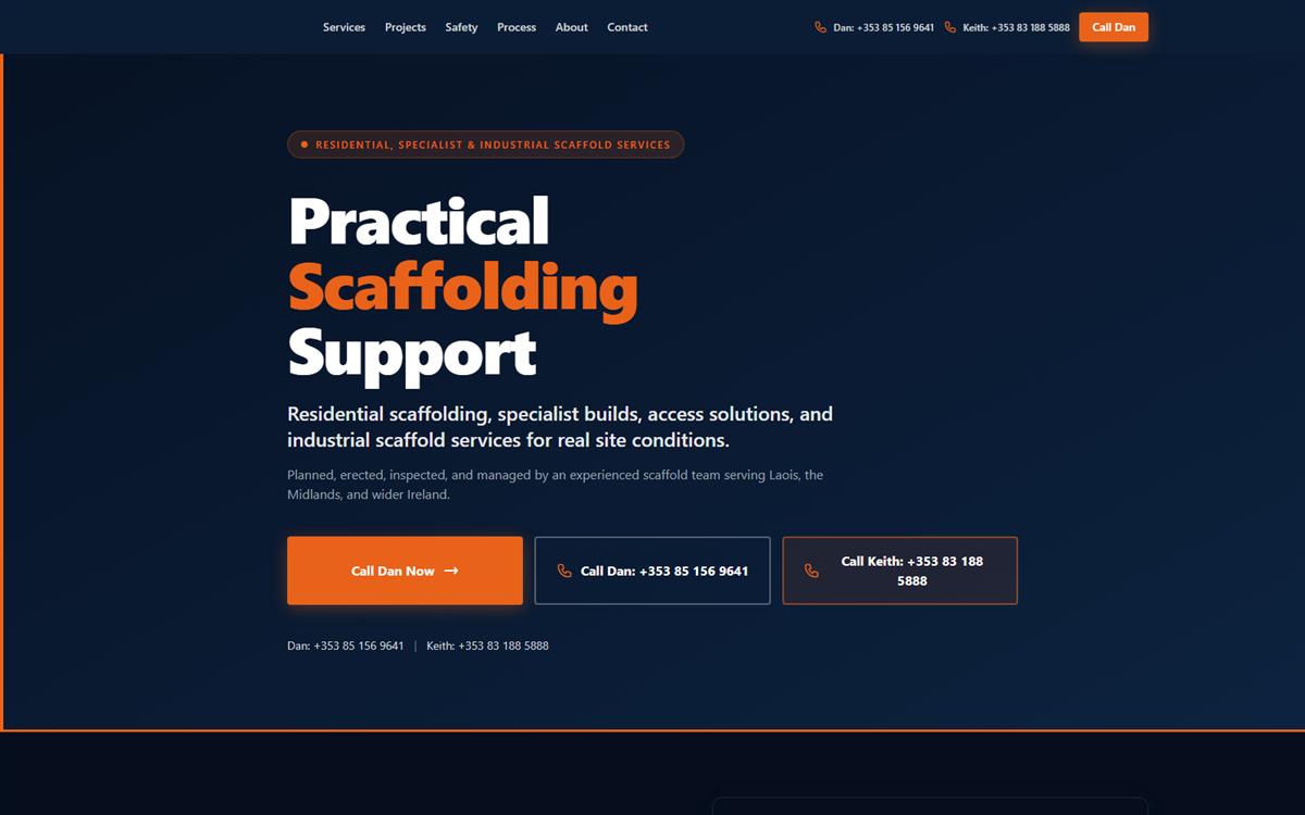 Arc Scaffold desktop homepage