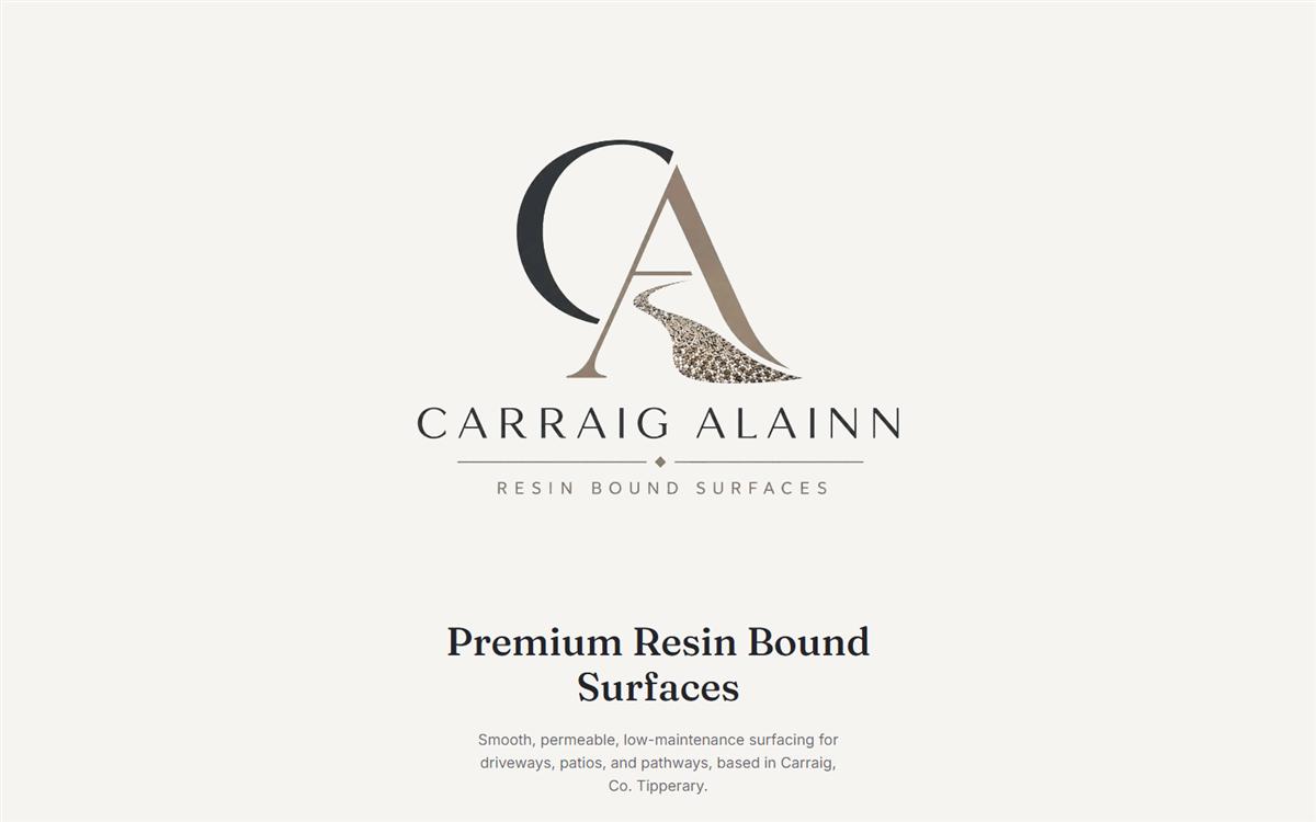 Carraig Alainn Resin Surfaces desktop homepage