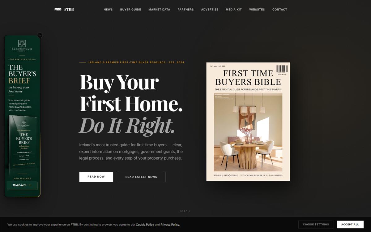 FTBB desktop homepage
